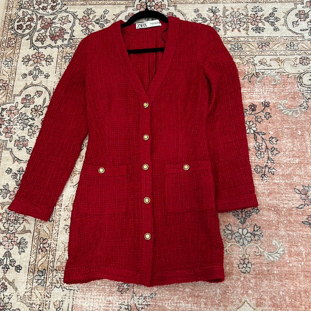 Zara New Red Cardigan/Dress size XS